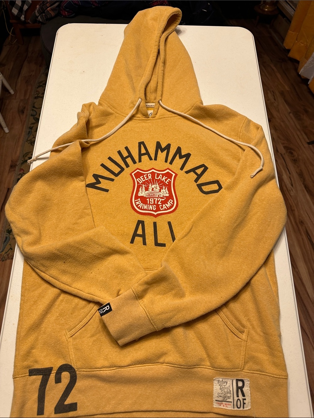 Muhammad Ali Mustard Yellow Hooded Sweatshirt